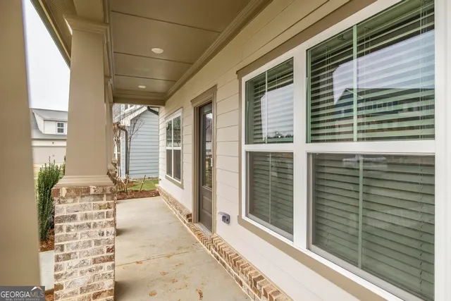 a view of a house with a large windows