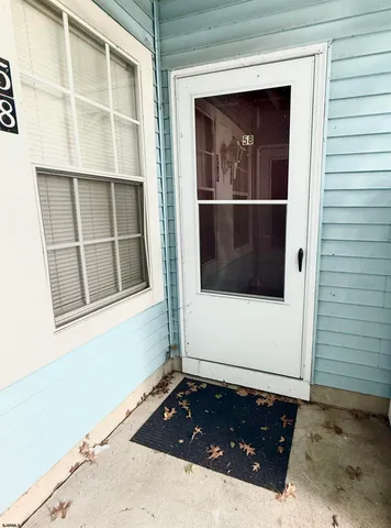 a view of a door of the house