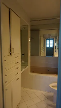 a close view of closet