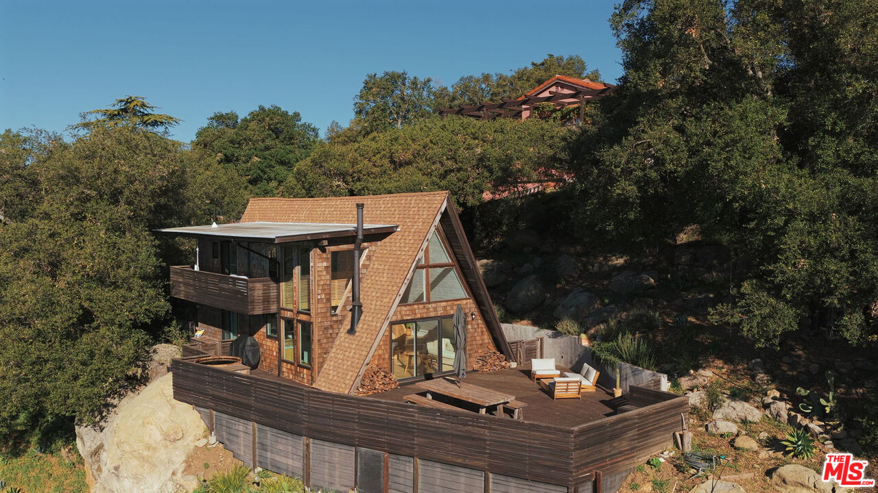 4828 Glenn Road Santa Barbara, CA 93105 - Photo 26 of 31 a view of house with roof deck and seating space