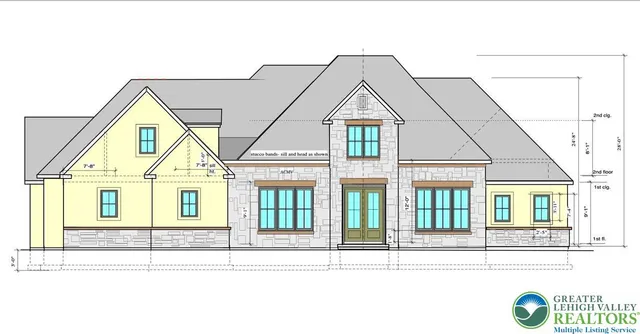 a view of white house with a flat screen tv