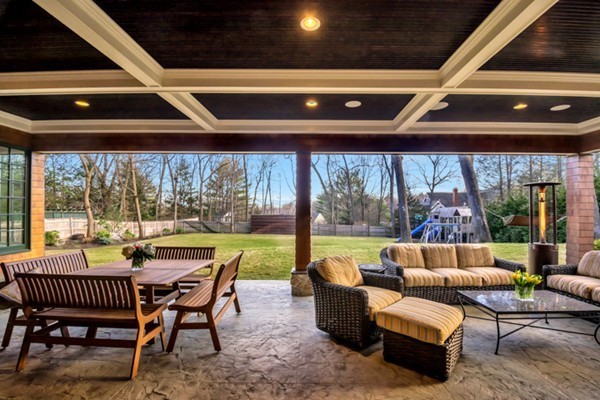44 Myopia Road Winchester, MA 01890 - Photo 25 of 30 a living room with furniture and a floor to ceiling window