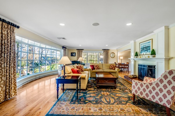 44 Myopia Road Winchester, MA 01890 - Photo 4 of 30 a living room with fireplace furniture and a large window