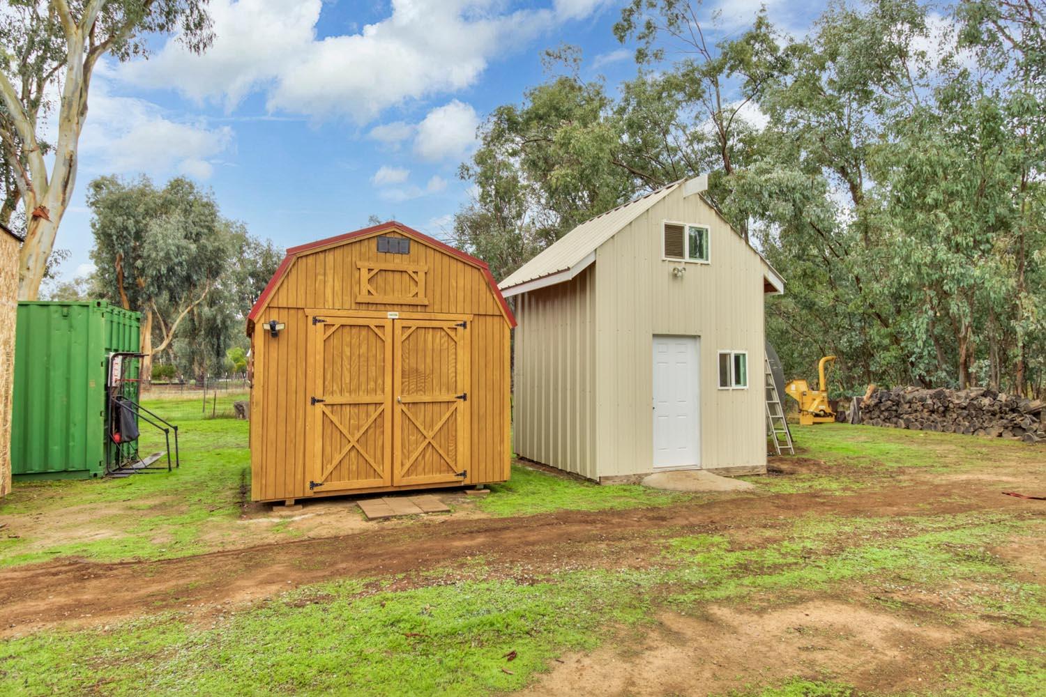 13435 Bennett Road Herald, CA 95638 - Photo 27 of 80 To the right is the Wash House with houses a fridge, freezer, washer and dryer (these are not included) and a loft storage room. The Redwood Shed is not included.