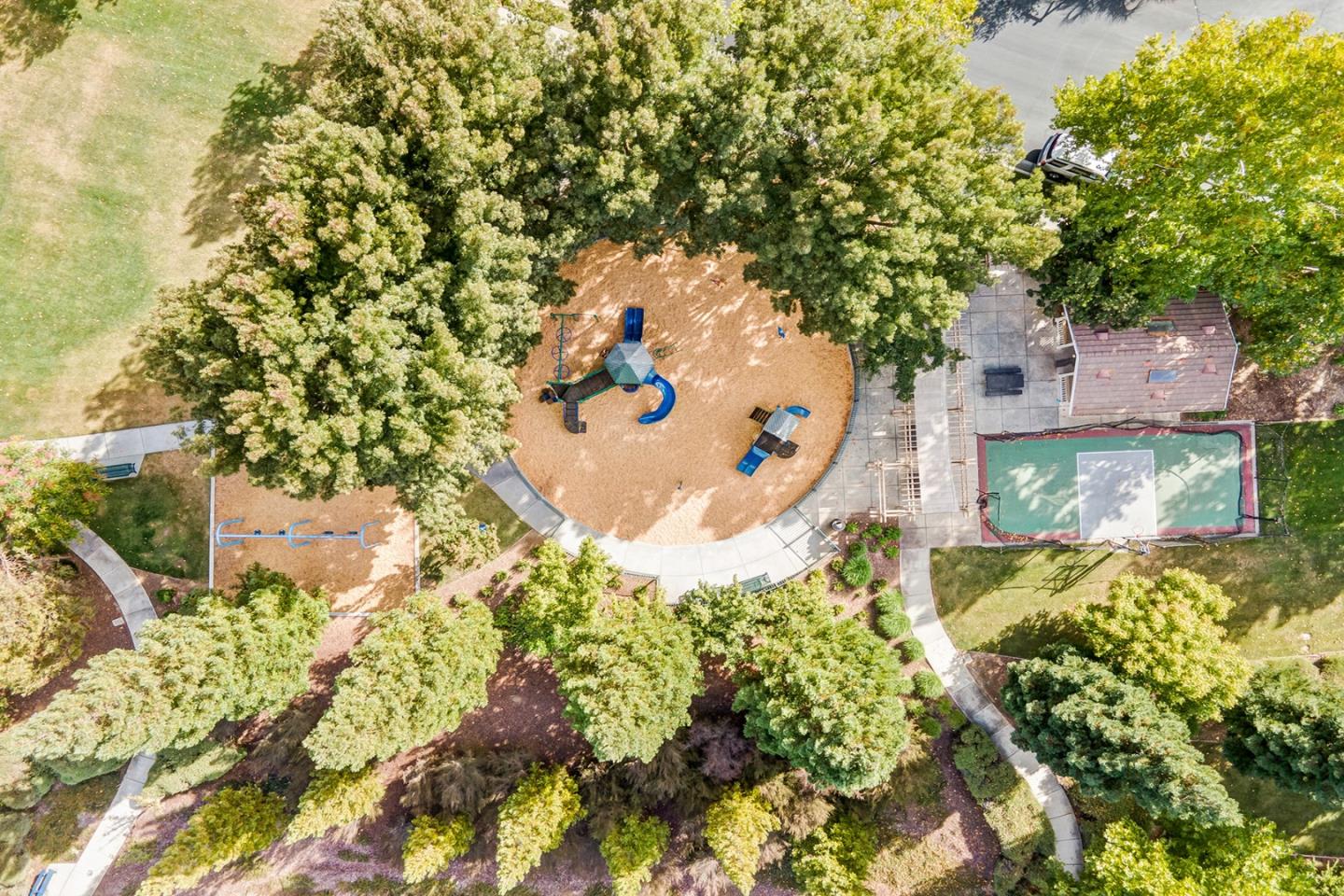 7251 Eagle Ridge Drive Gilroy, CA 95020 - Photo 15 of 21 an aerial view of a house with a yard and garden