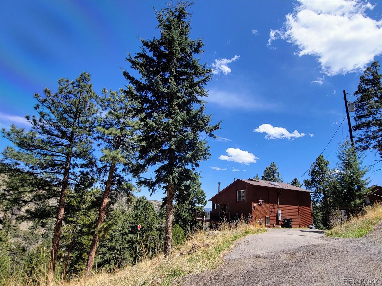 33348 Persistence Avenue Pine, CO 80470 - Photo 32 of 40 a view of a house with a yard and tree s