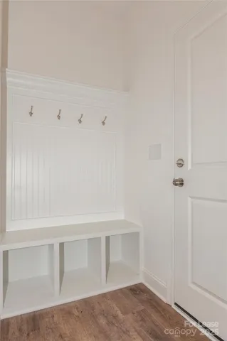 an empty room with an entryway