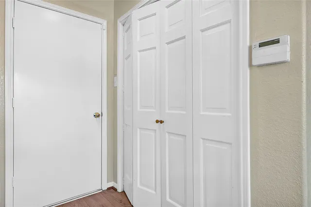 a view of a closet area