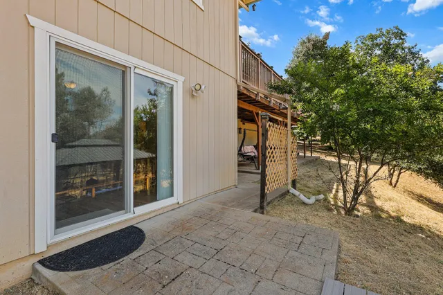 a view of outdoor space with seating space