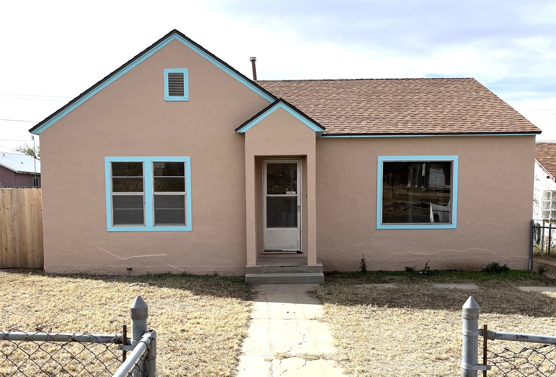 a front view of a house