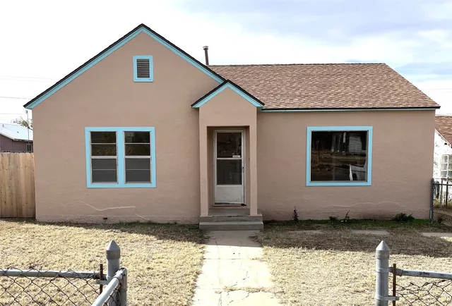 a front view of a house