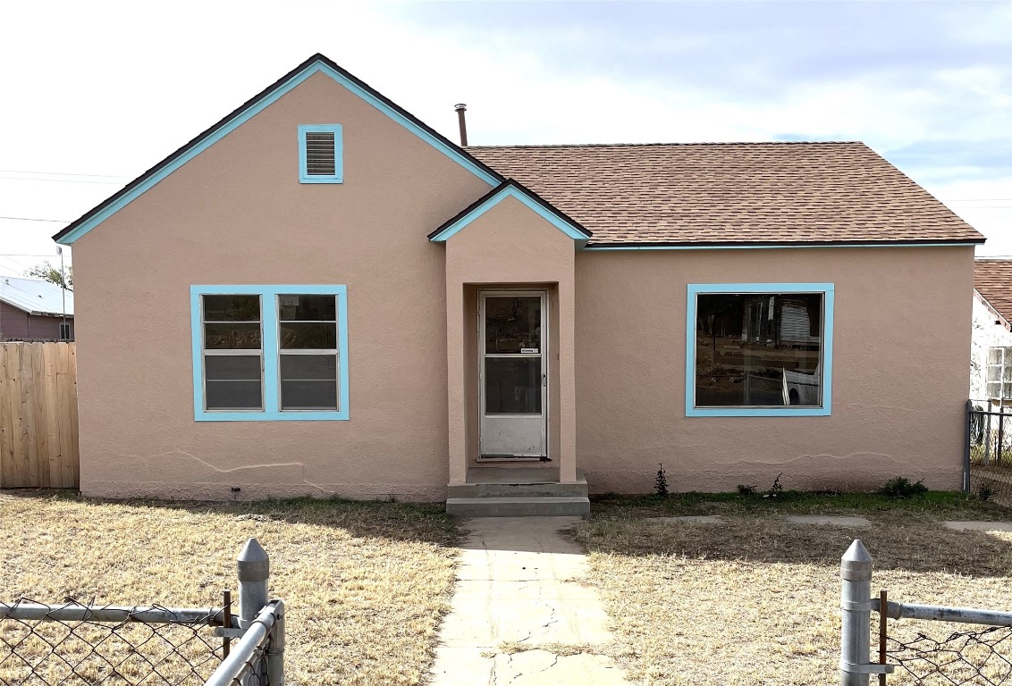 a front view of a house