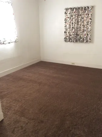 an empty room with a window