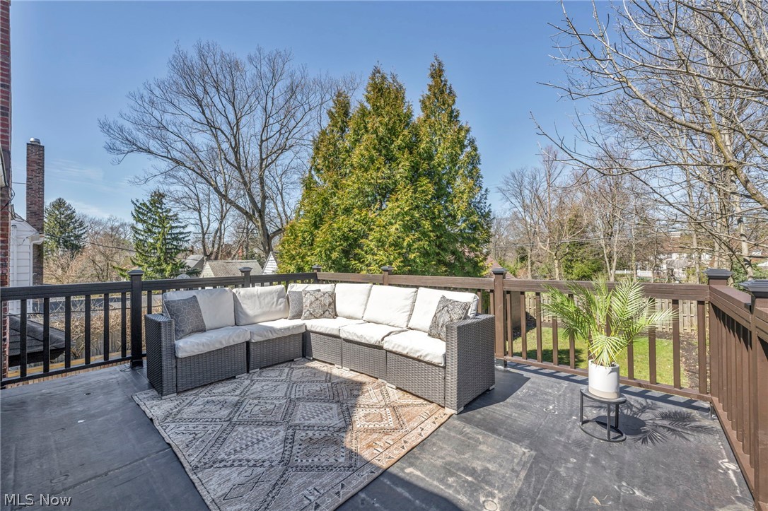 17409 Fernway Road Cleveland, OH 44120 - Photo 44 of 47 Deck featuring outdoor lounge area
