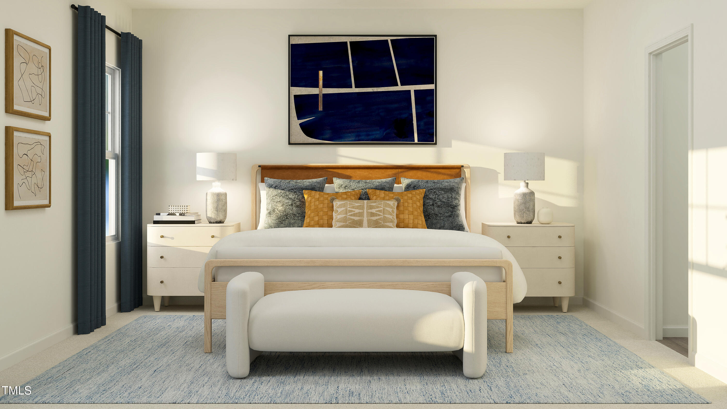 92 Digging Time Avenue Princeton, NC 27569 - Photo 13 of 17 a bedroom with a bed and a painting on the wall