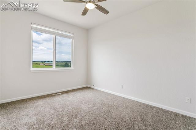 13775 Woodlake Road Elbert, CO 80106 - Photo 26 of 44 Empty room featuring carpet and ceiling fan