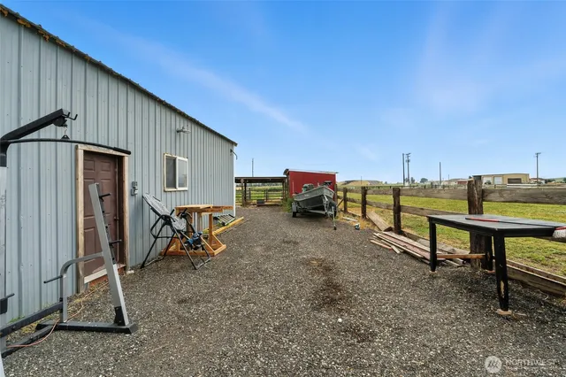 a view of outdoor space with seating area