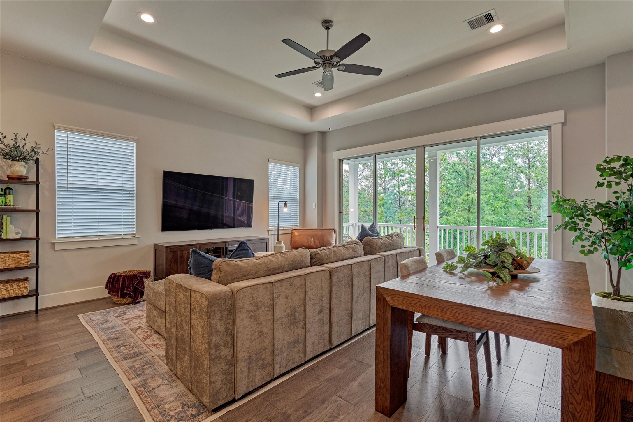 62 Dobbs View Lane Spring, TX 77389 - Photo 13 of 42 a living room with furniture tv and a large window