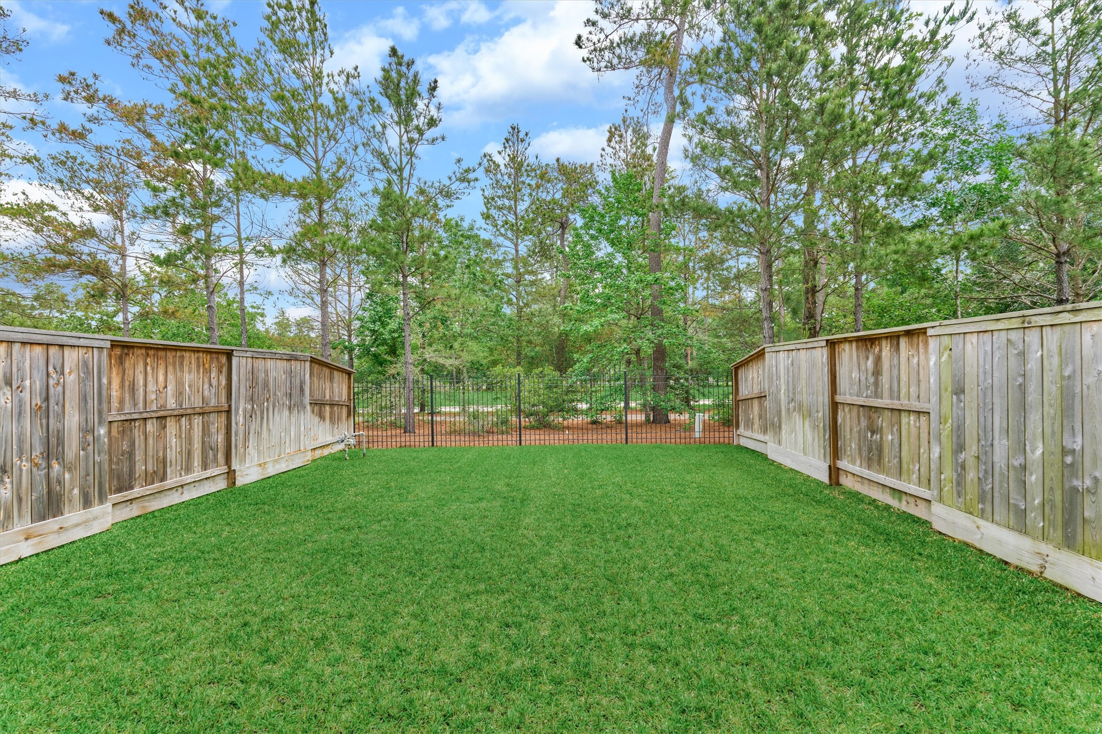 62 Dobbs View Lane Spring, TX 77389 - Photo 39 of 42 a view of a backyard with large trees and wooden fence