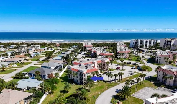 an aerial view of multiple house