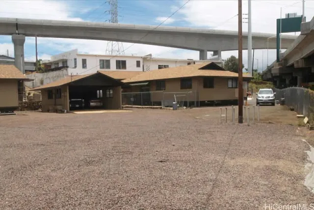 a front view of a building with