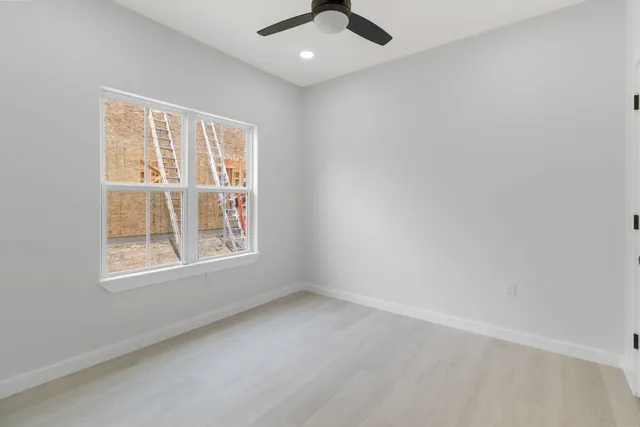 an empty room with a window