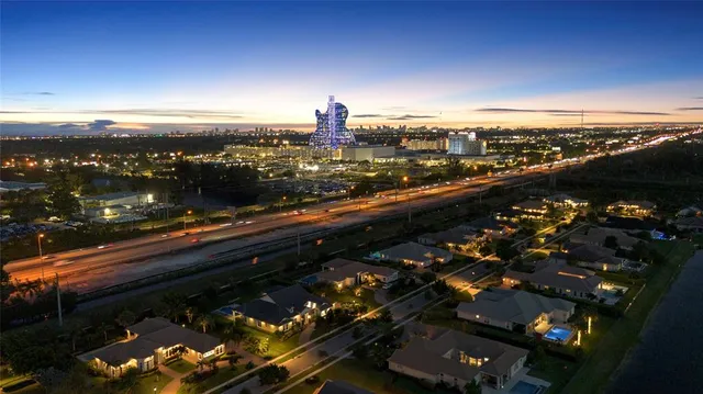 a view of city from balcony