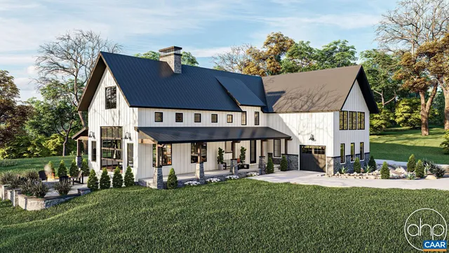 a view of a house with a yard porch and sitting area