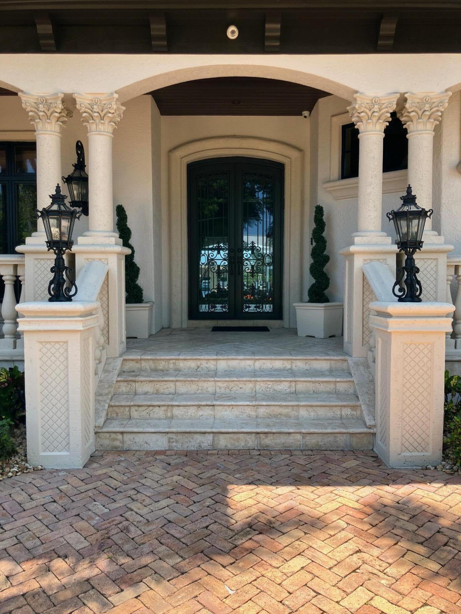 a view of a entryway door of the house