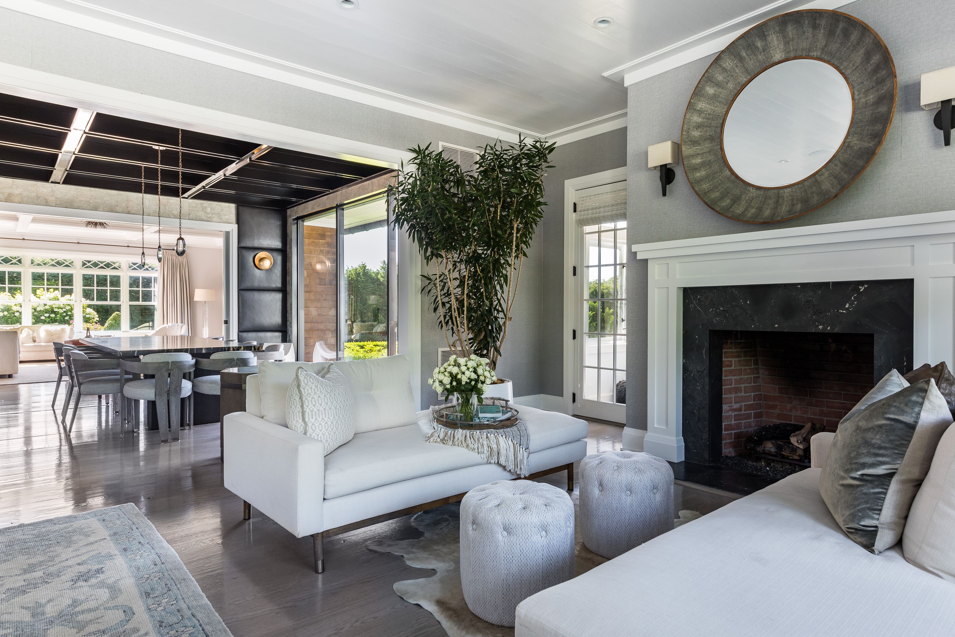 900 Head Of Pond Road Water Mill, NY 11976 - Photo 11 of 41 a living room with furniture a window and a fireplace