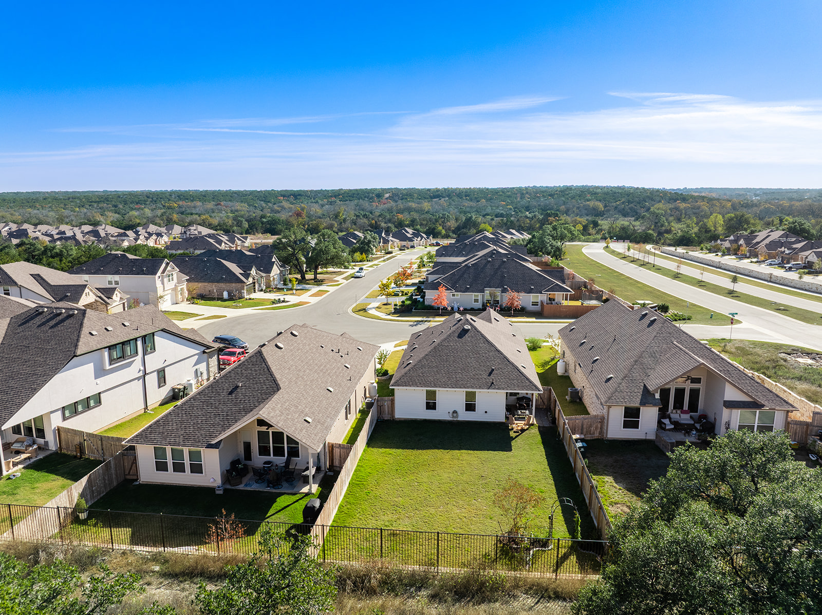972 Leaning Oak Lane Georgetown, TX 78628 - Photo 27 of 33 an aerial view of a house with a garden