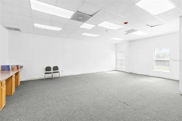 a gym with lots of counter space