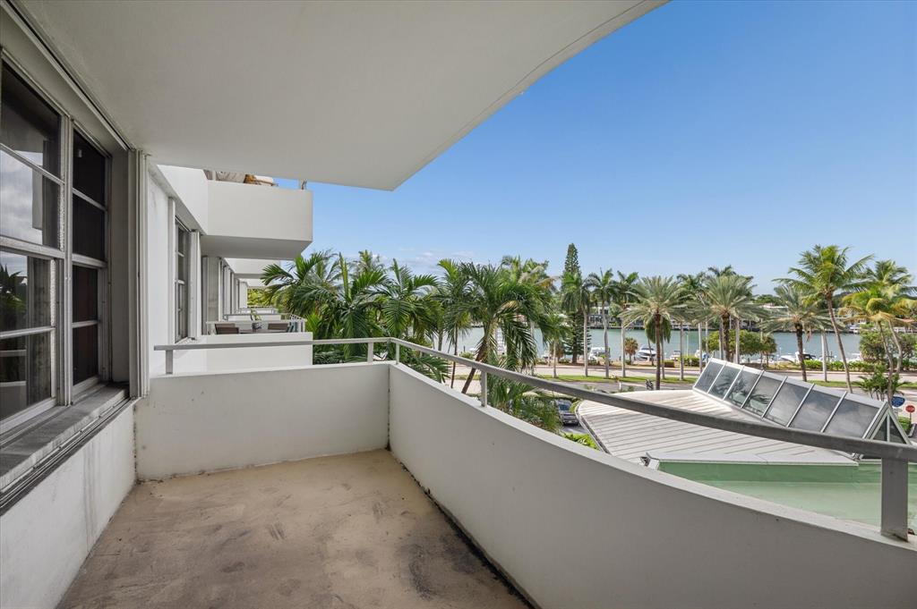 5151 Collins Avenue, Unit 520 Miami Beach, FL 33140 - Photo 14 of 14 Patio/Balcony with Intracoastal Views