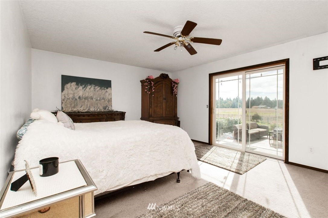 314 Spencer Road Toledo, WA 98591 - Photo 16 of 26 a bedroom with a large bed and a large window