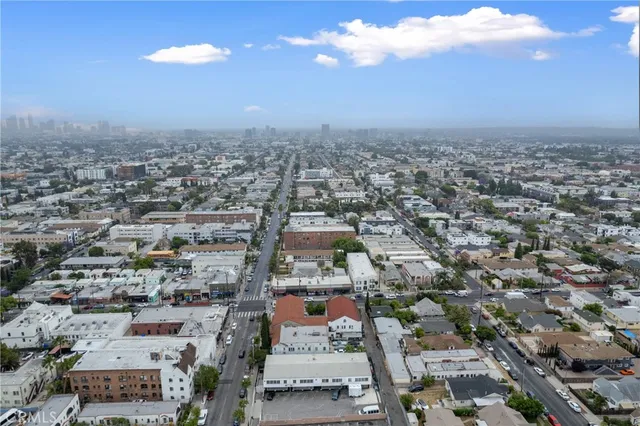 an aerial view of a city