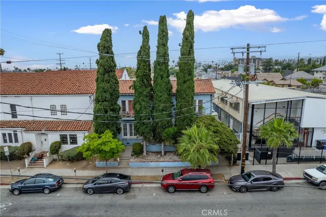 an aerial view of a city