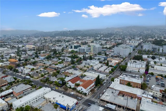 an aerial view of a city