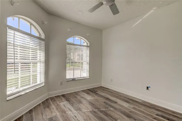 a view of a room that has a window