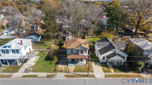 front view of a building with street view