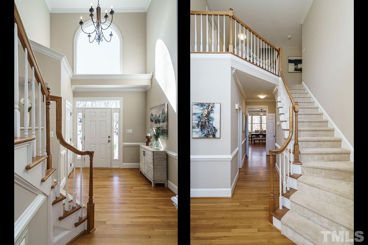 7920 Sutcliffe Drive Raleigh, NC 27613 - Photo 2 of 37 Elegant entry with large palladium window