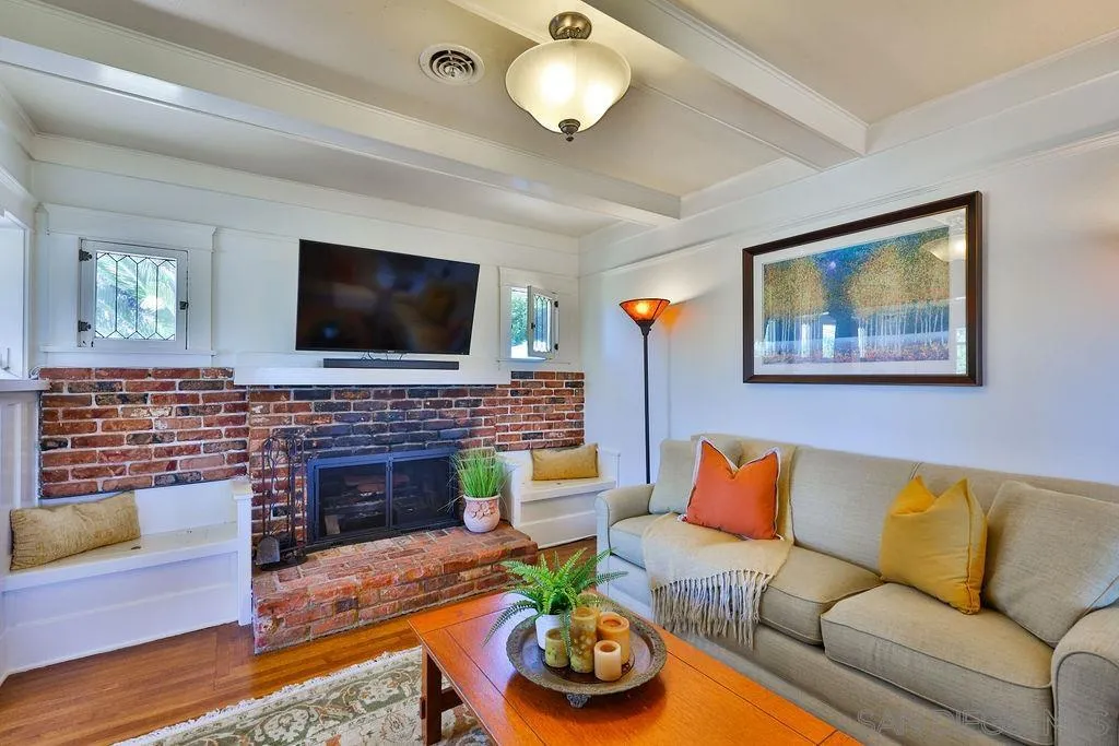 1305 Ashley Road Ramona, CA 92065 - Photo 7 of 72 a living room with fireplace furniture and a flat screen tv