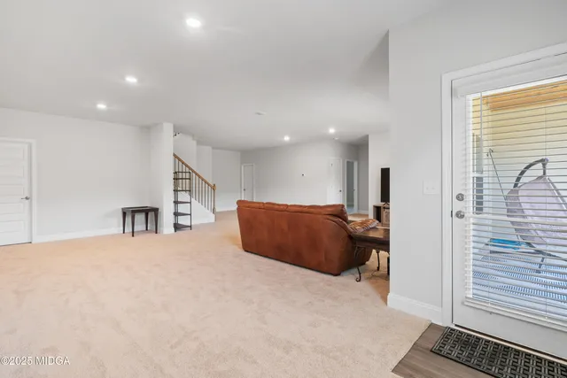 a view of kitchen and living room