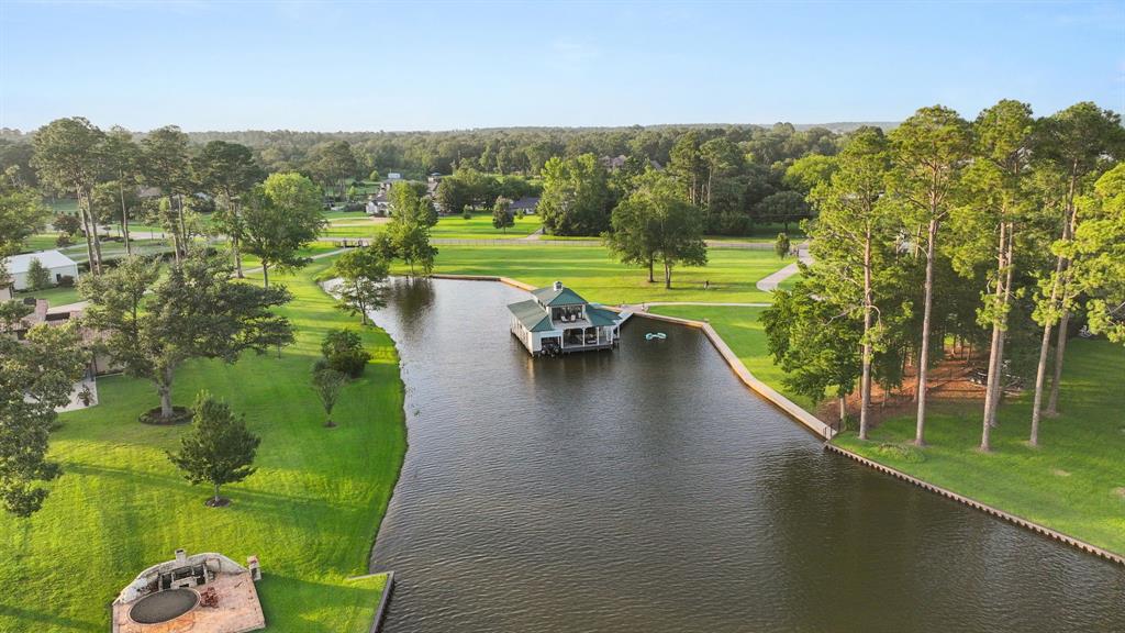 a view of a lake with a mountain