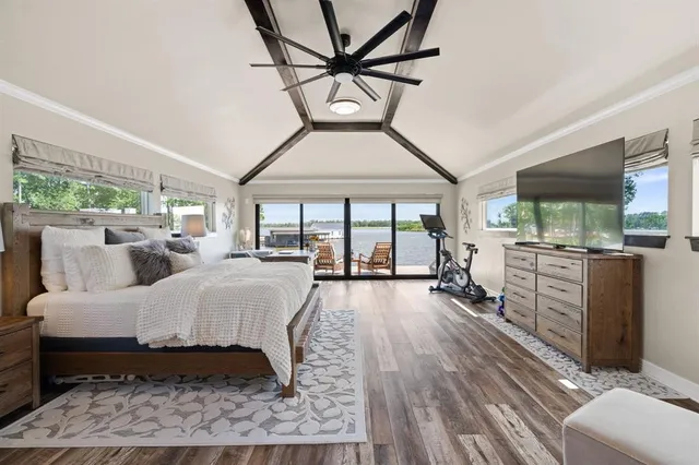 a very nice looking room with a large window