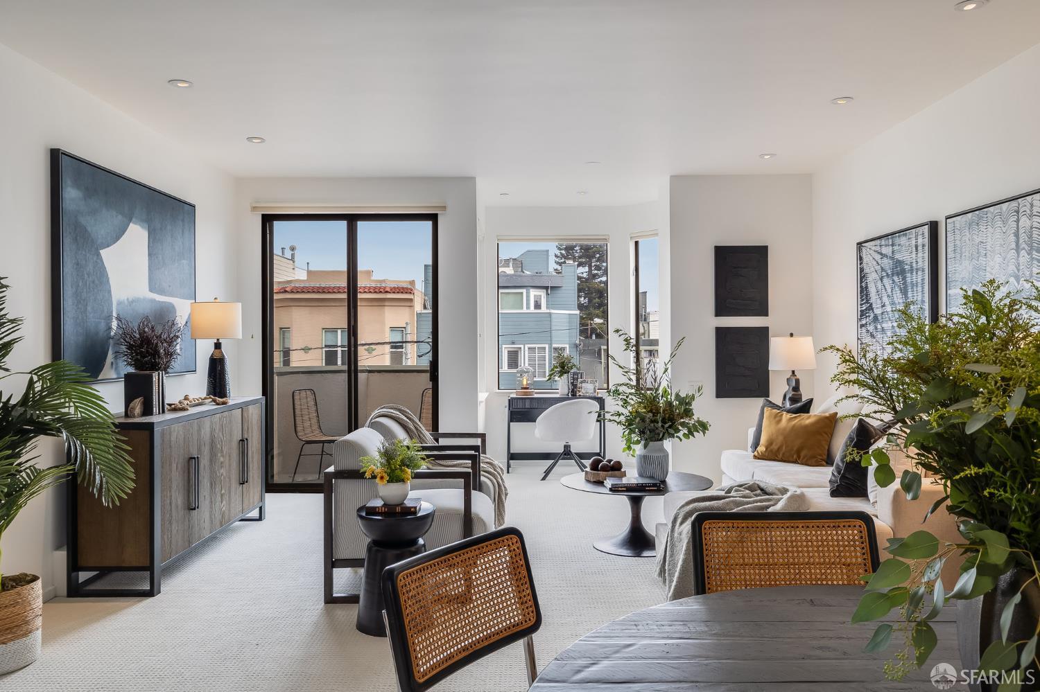 370 Church Street, Unit G San Francisco, CA 94114 - Photo 5 of 65 a living room with furniture and floor to ceiling windows