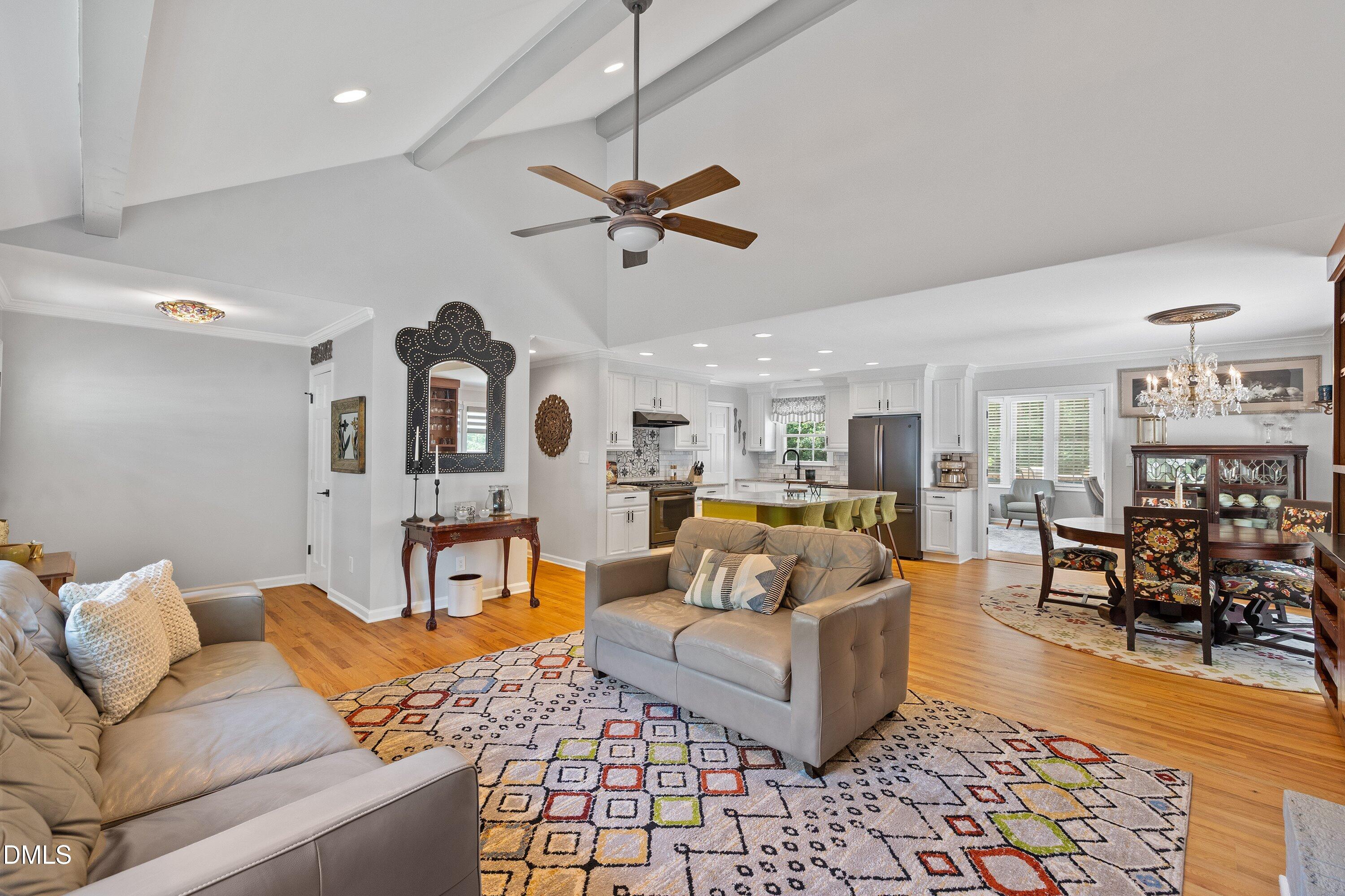 6540 Wynbrook Way Raleigh, NC 27612 - Photo 9 of 47 Living room, dining and kitchen.