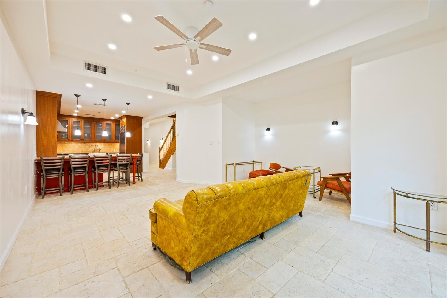 329 Convent Avenue Manhattan, NY 10031 - Photo 10 of 28 a living room with furniture and a pool table