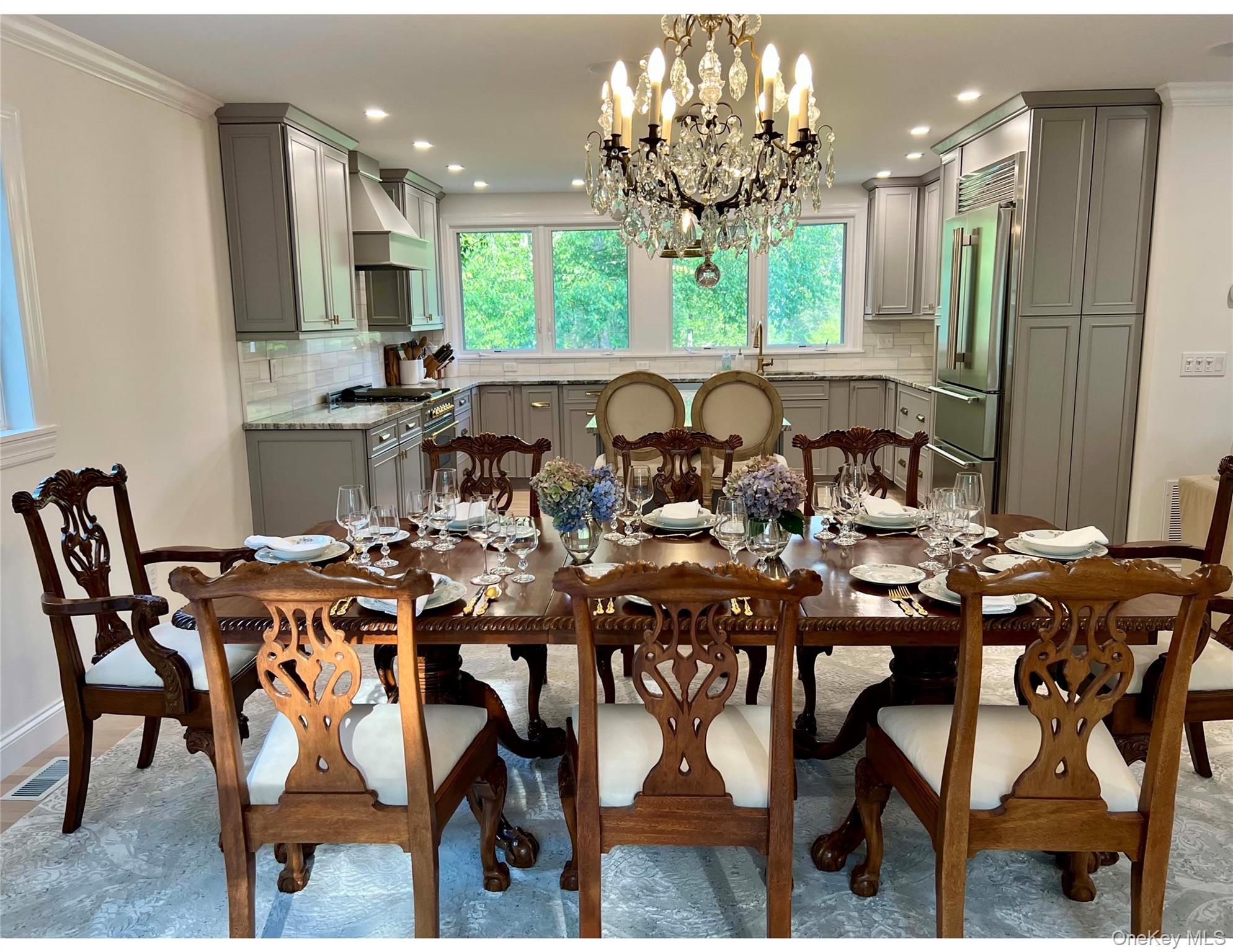 78 Schultz Hill Road Staatsburg, NY 12580 - Photo 21 of 50 Dining space with a chandelier, baseboards, ornamental molding, and recessed lighting