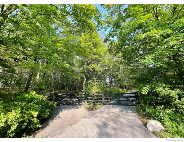 a view of backyard with table and chairs and potted plants