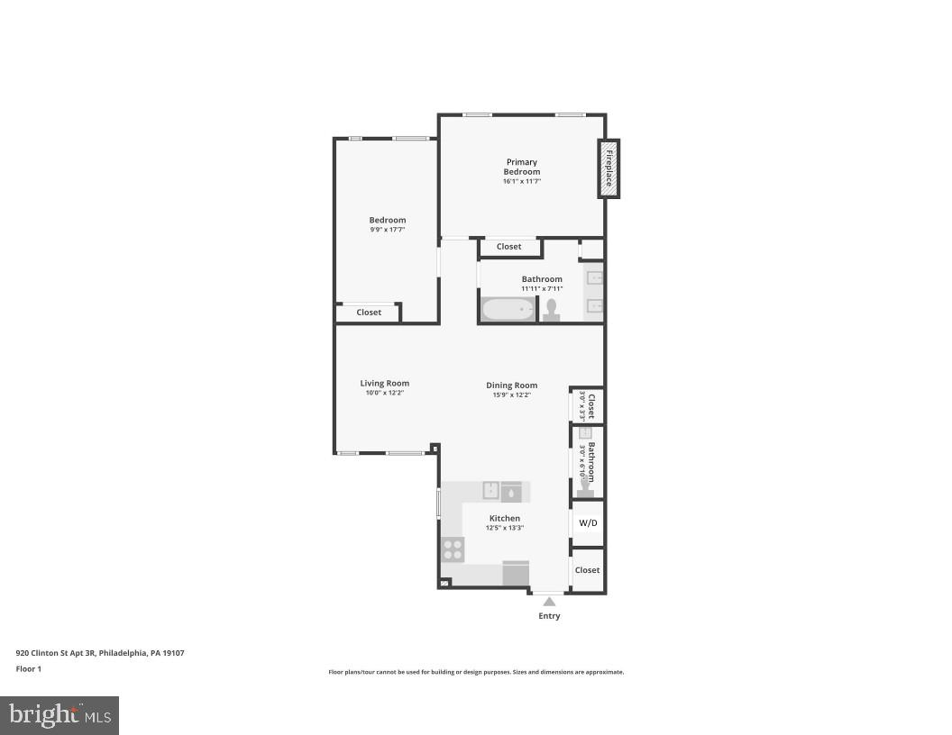 920 Clinton Street, Unit 3R Philadelphia, PA 19107 - Photo 24 of 24 a picture of a floor plan